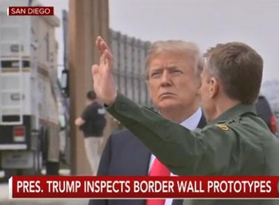 President Trump Examines Prototypes for Border Wall Amid Protests