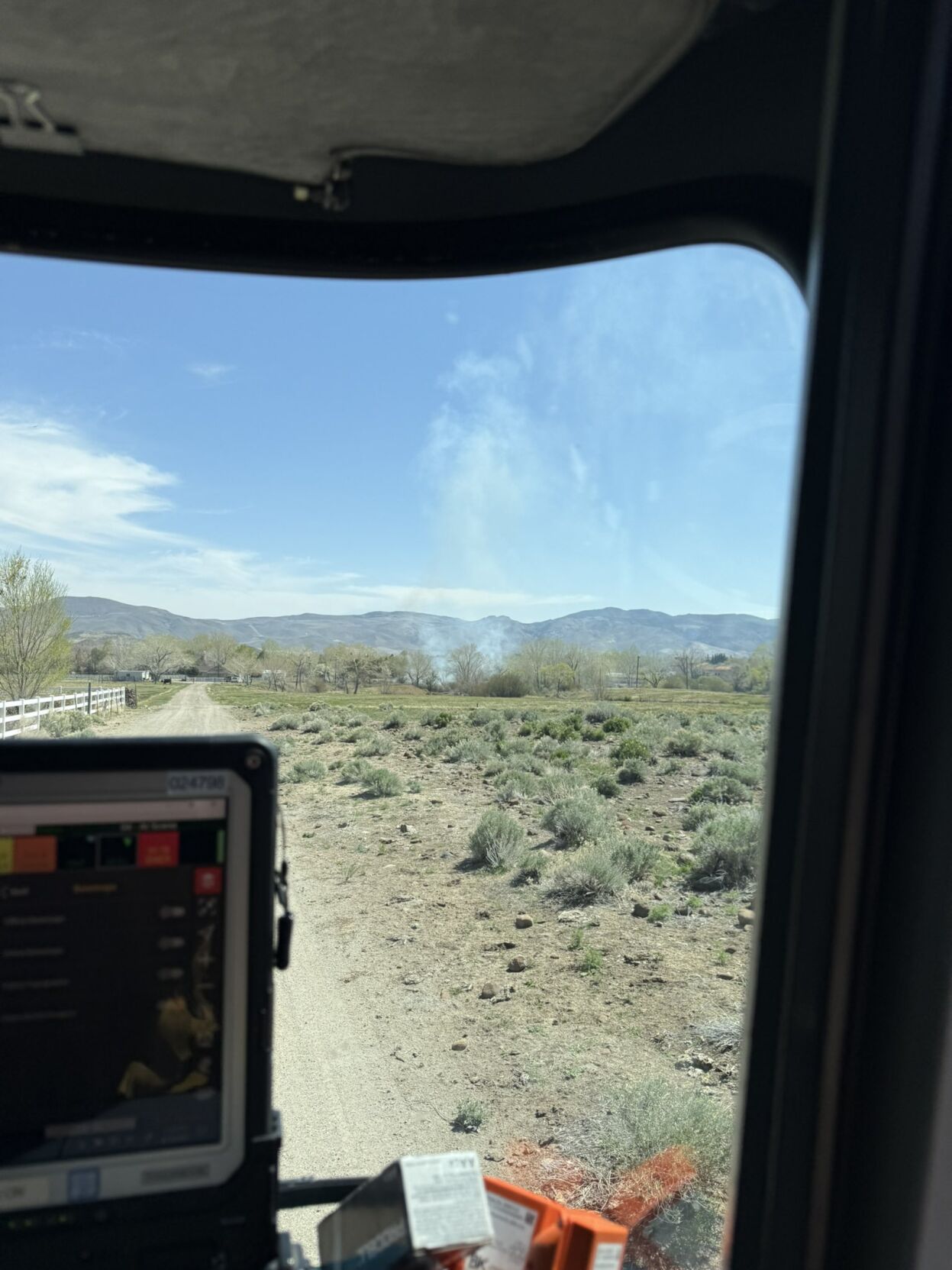 Unattended controlled burn on Holcomb Ranch Lane