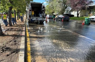 Water leak on Rock Blvd.