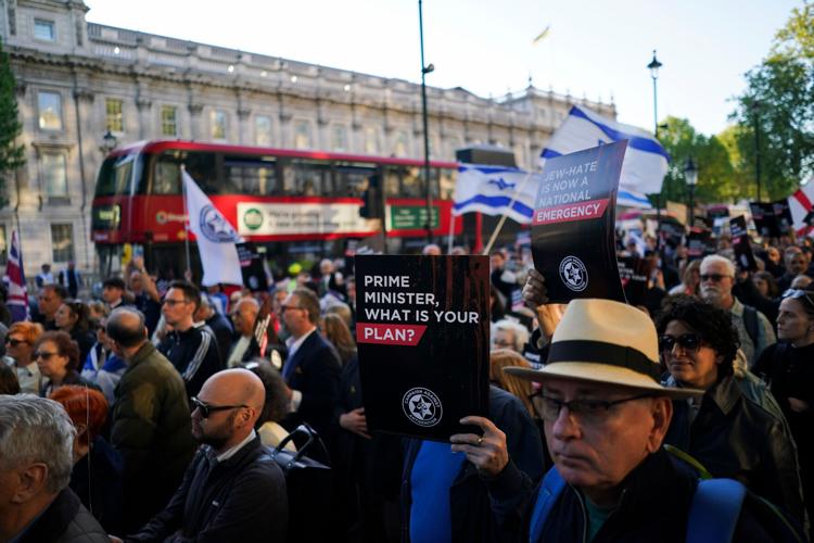Britain Antisemitism Attack Protest