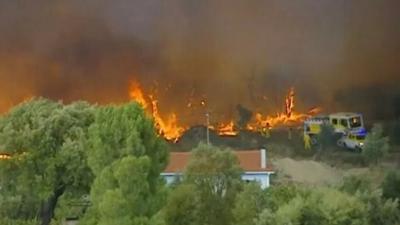 Firefighters Battle Wildfire In Portugal, 31 People Hurt
