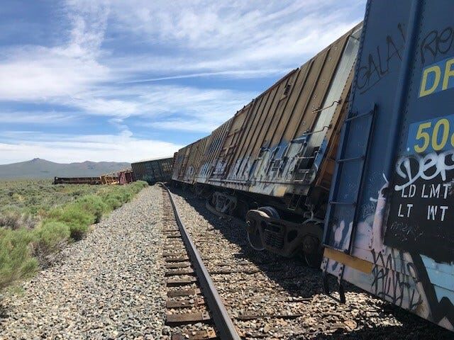 I-80 Reopens After Train Derails Near Wells in Elko County