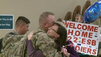 Military Families Welcome Home Nevada Army National Guard Soldiers