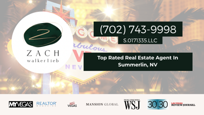 Zach WalkerLieb Luxury Realtor In Summerlin Addresses Growing Demand Properties with Specific Buyer Preferences