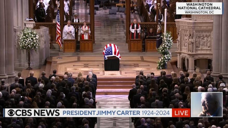 Jimmy Carter casket at funeral