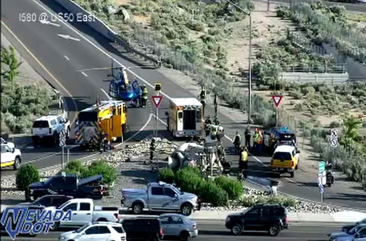 Rise Carson City - Us Hwy 50 Crash Closes Portion of I-580 & U.S. 50 in Carson City | News | 2news.com