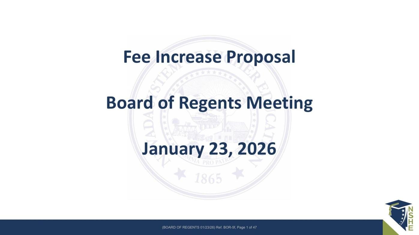 NSHE Budget presentation