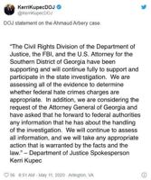 Georgia AG Requests Federal Probe in Handling of Arbery Case