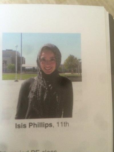 Muslim Student ID'd as 'Isis Phillips' in Yearbook
