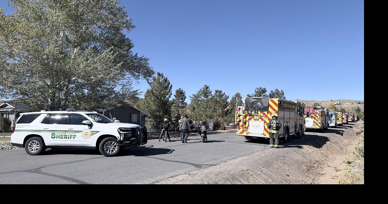 Fire crews work house fire in Golden Valley after power line arcs ...
