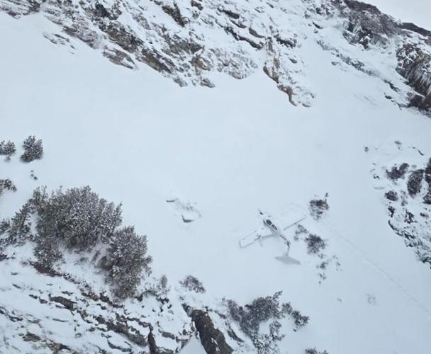 Plane crash in snow