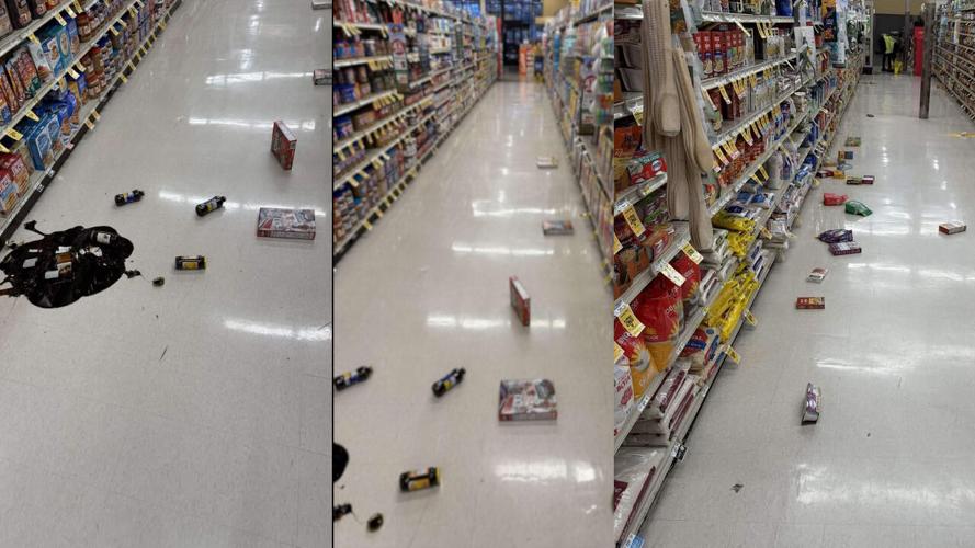 Susanville Walmart isle spill due to earthquake