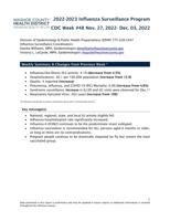 Washoe County Health District, flu data