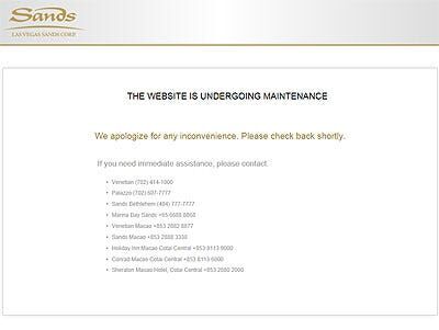 Las Vegas Sands Investigating Website Hacking