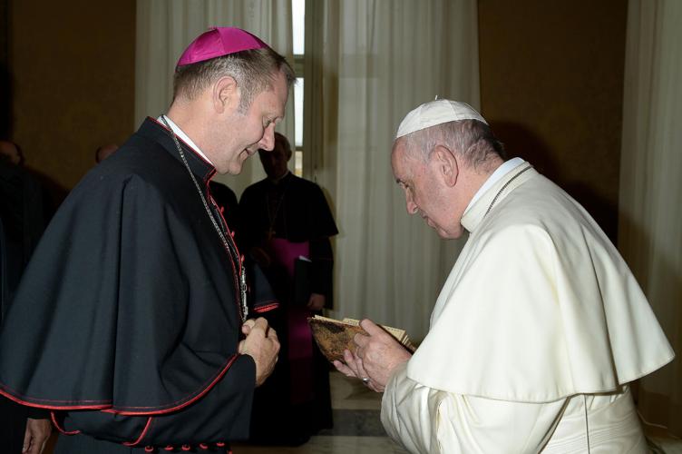 Pope Francis with Bishop Mueggenborg - 2