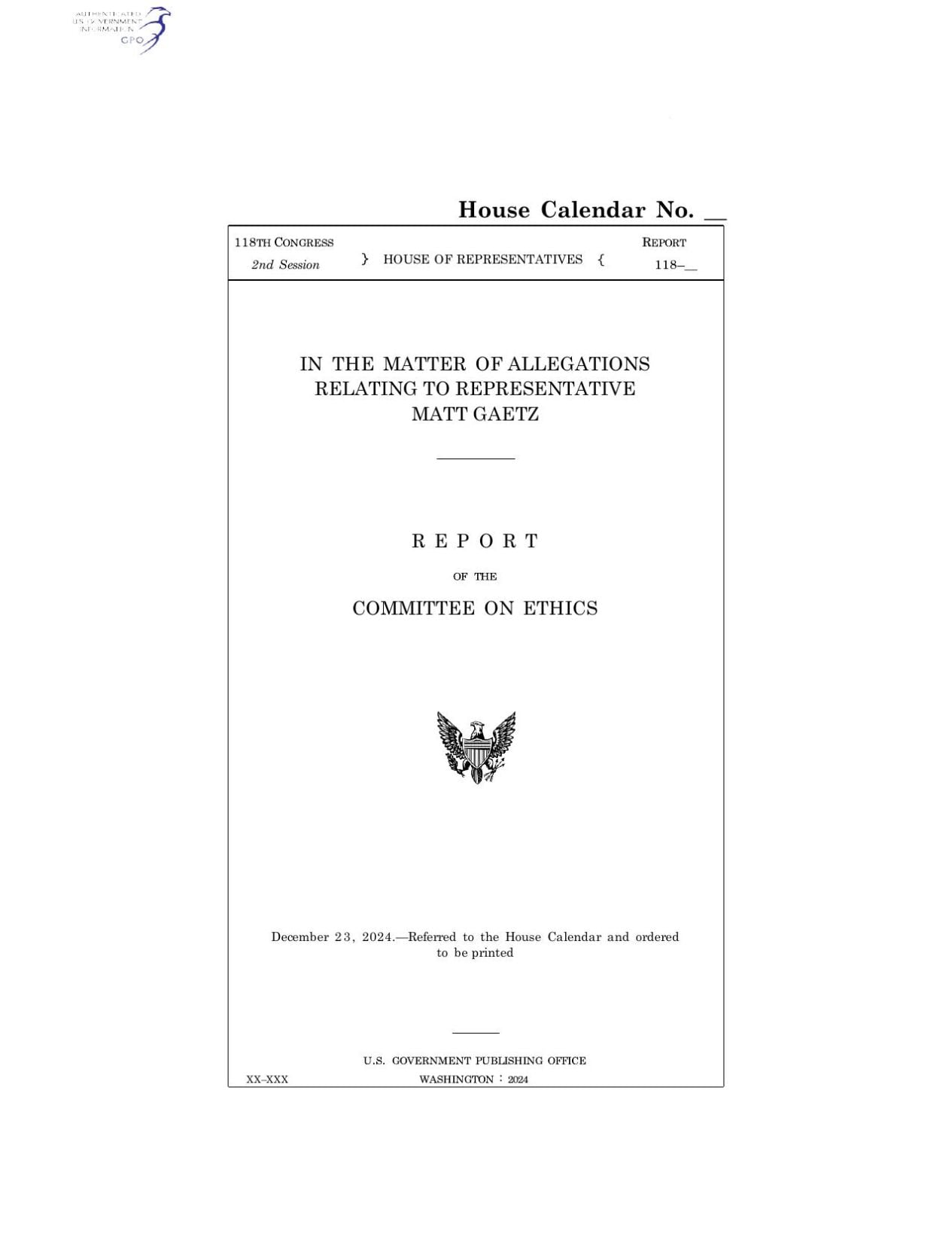 House Ethics Committee