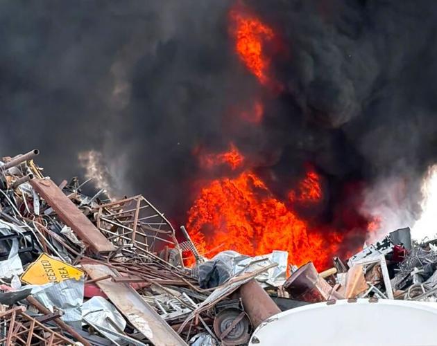 Robison Recycling Plant fire