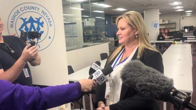 Cari-Ann Burgess during 2024 Presidential Primary night in Nevada