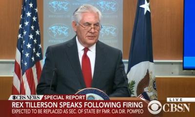 Rex Tillerson Out at State, to Be Replaced by CIA Chief Mike Pompeo