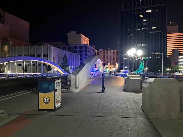 Scene at Virginia Street bridge, July 14, 2025