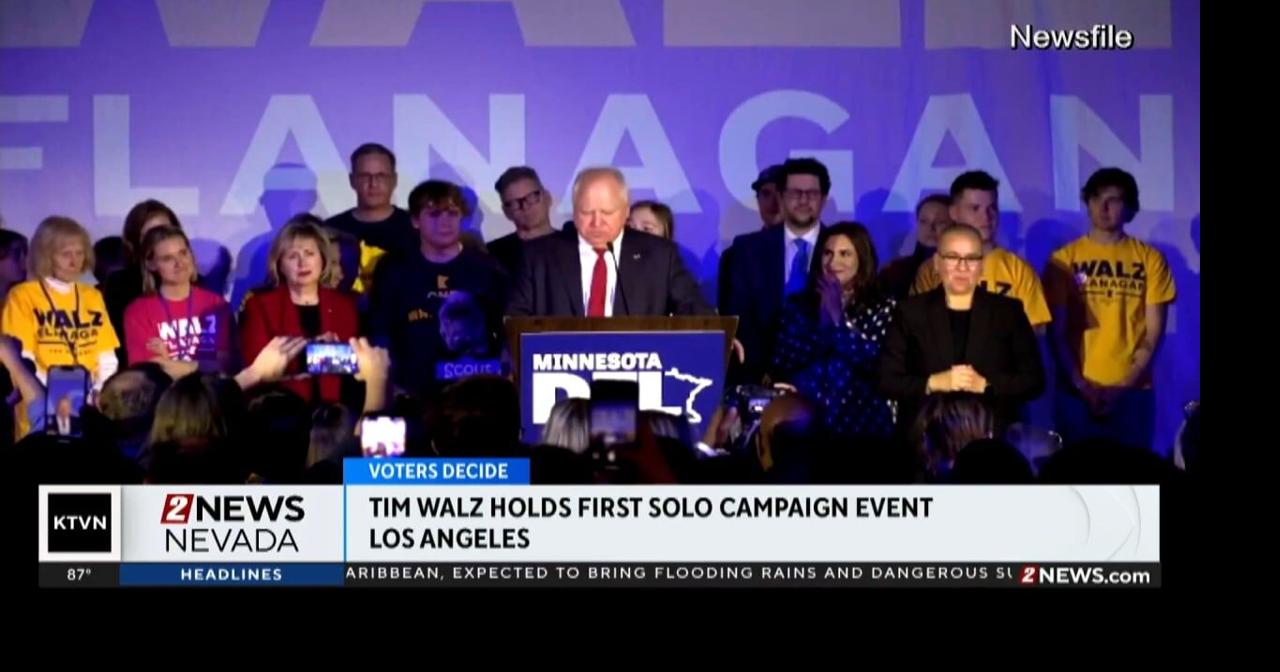 Tim Walz holds first solo campaign event | Campaign News | 2news.com