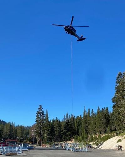 Lift Tower Installation at Mt. Rose Ski Tahoe