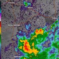 NWS Reno: Thunderstorms Developing Over Portions of Lyon, Mono, and Mineral Counties
