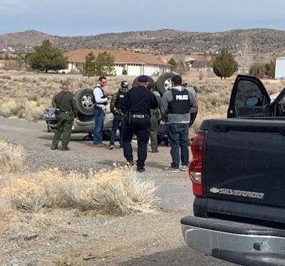 Authorities Respond to Rollover Crash in Spanish Springs