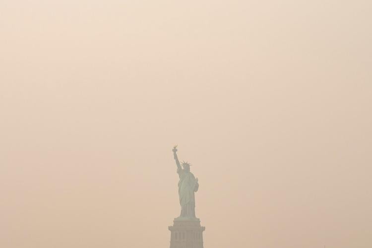 APTOPIX New York Climate Wildfires Smoke