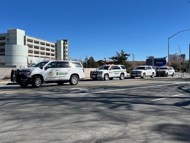 Heavy police presence in front of Renown on Mill Street (last)