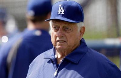 Former Los Angeles Dodgers Hall of Fame manager Tommy Lasorda died