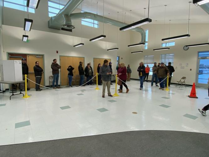 Election day voters in line in Washoe County
