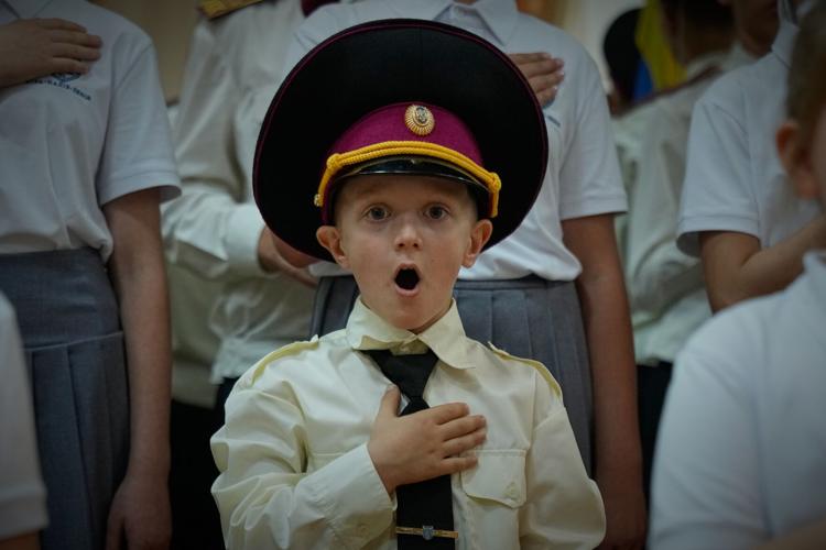 Pupils return to school in Russia and Ukraine as Kyiv students shelter from air raids, in photos