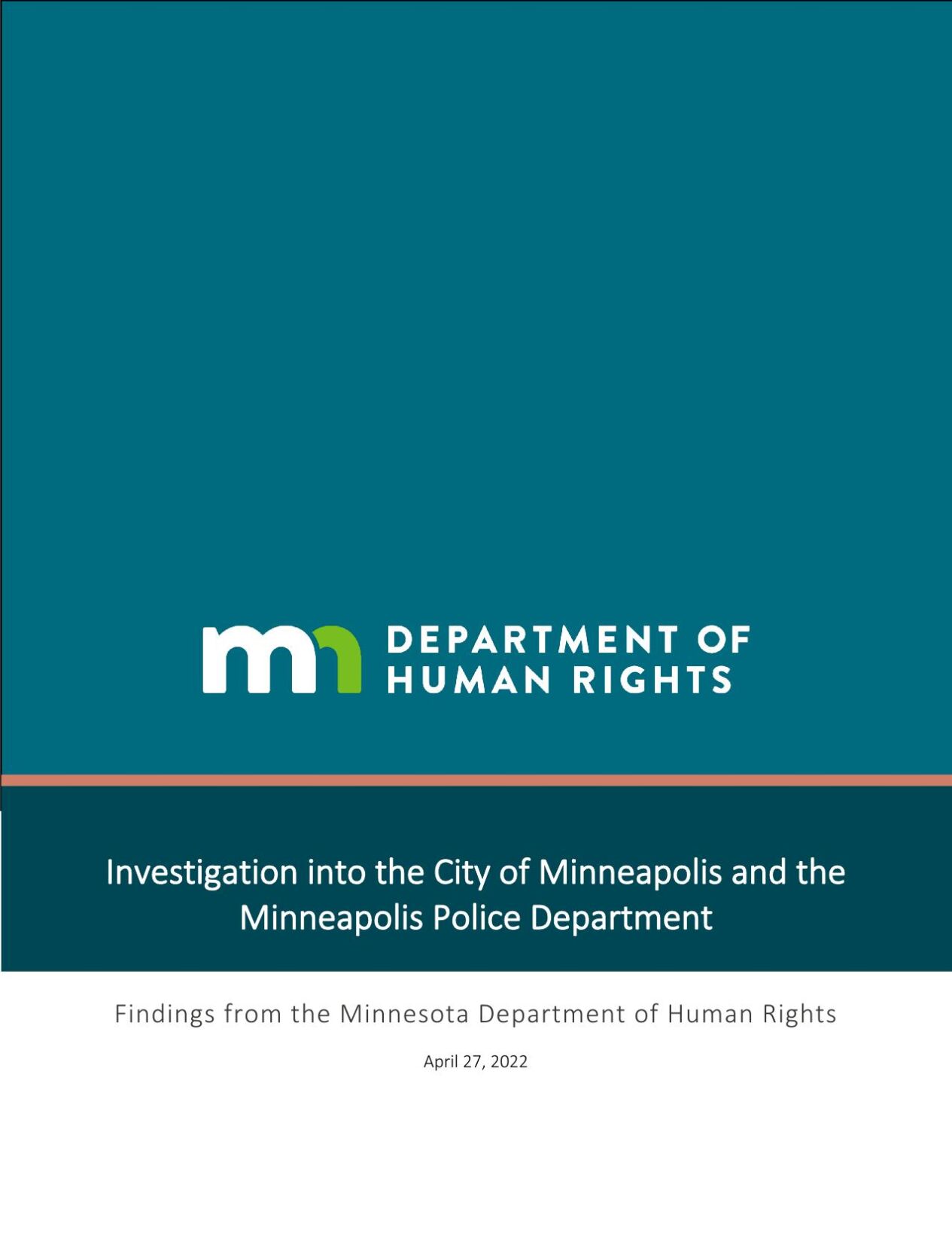 Minneapolis Dept, of Human Rights report