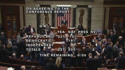 GOP Amended Tax Bill Passes House