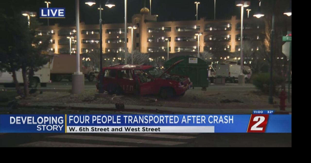 Four injured in crash in downtown Reno | Motor Vehicle | 2news.com