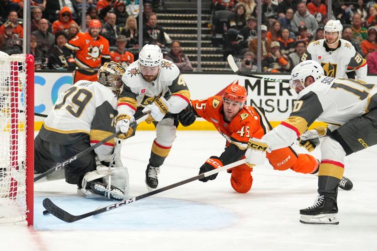 APTOPIX Golden Knights Ducks Hockey