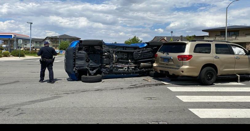 2-car crash near Newington mall results in rollover