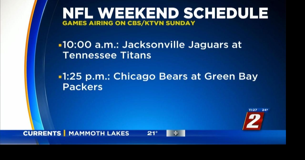 NFL Weekend Schedule News
