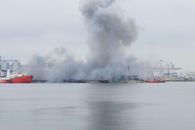 Romania Port Drone Blast