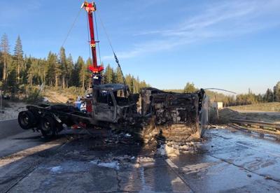CHP Reopens I-80 East Near Soda Springs After Semi-Truck Fire
