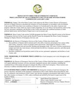 Mono County Adopts Resolution Ratifying Proclamation of Local Emergency
