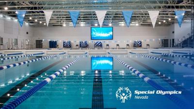 Swimming Pool with Special Olympics Nevada logo
