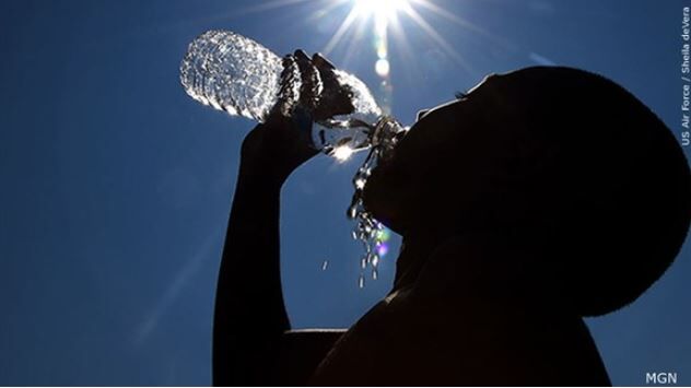 Drinking water in the heat