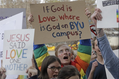 Mormon Students Protest BYU Stance on Same-Sex Behavior