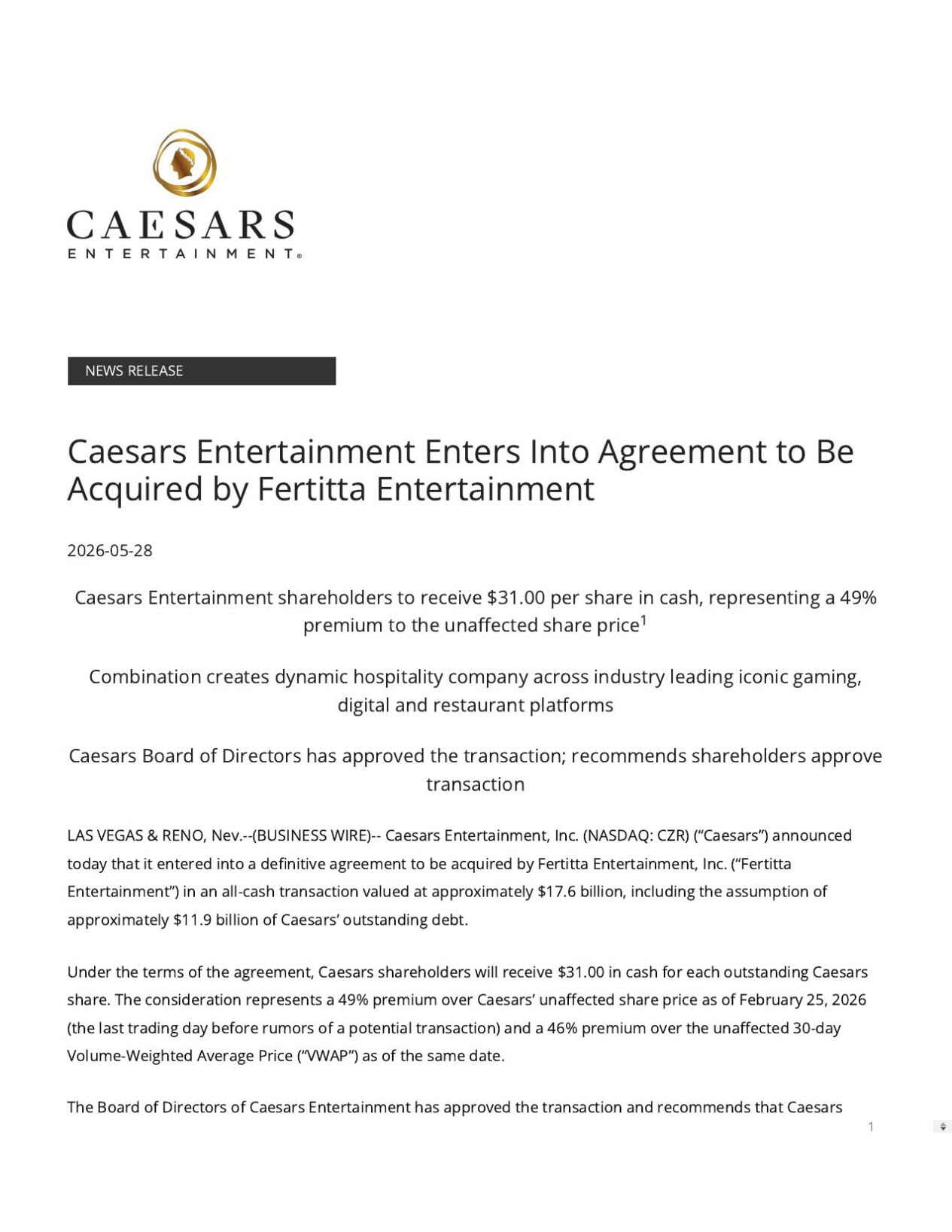 Caesars Entertainment