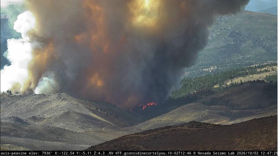 Peavine camera, flames