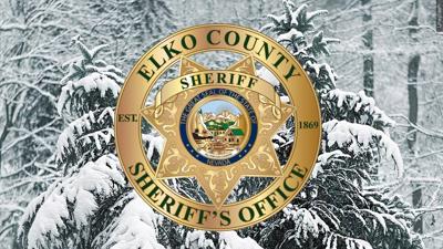 Elko County Sheriff's Office Badge, Snowy Background