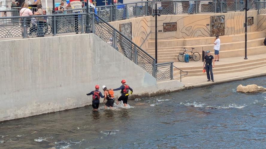 Downtown river rescue