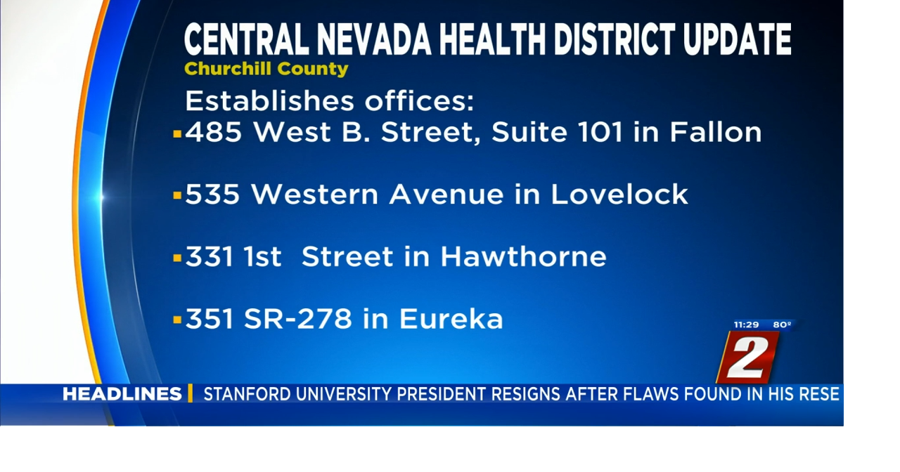 Central Nevada Health District Locations and Services News